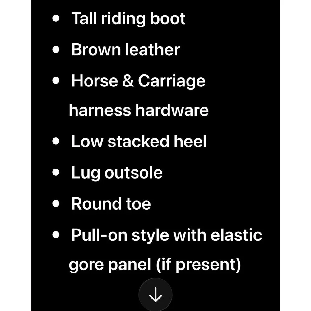 Coach Farrah Tall Riding Boot Horse & Carriage Harness Size 11B